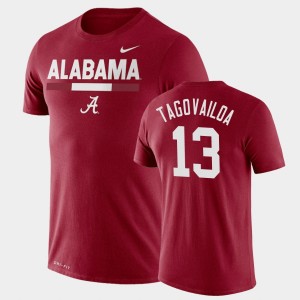 Mens Tua Tagovailoa Crimson Alabama Crimson Tide #13 Legend Performance Team DNA T-Shirt 913448-994