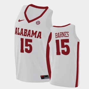 Men Tyler Barnes White Alabama Crimson Tide #15 2021 Swingman College Basketball Jerseys 314347-868