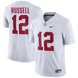 Men Keelon Russell White Alabama Crimson Tide #12 Embroidery College Football Jerseys 716792-590