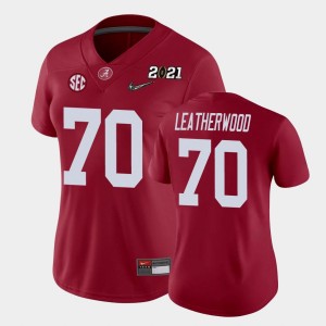 Womens Alex Leatherwood Crimson Alabama Crimson Tide #70 College Football 2021 National Championship Jerseys 984477-292