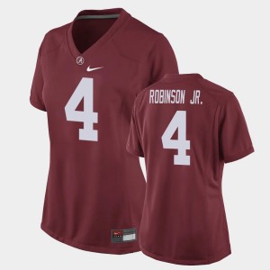 Women Brian Robinson Jr. Crimson Alabama Crimson Tide #4 Replica Football Game Jersey 268870-932