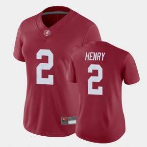 Women Derrick Henry Crimson Alabama Crimson Tide #2 NCAA Game Jerseys 345089-396