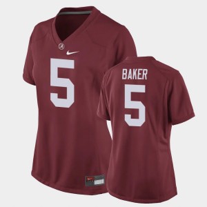 Women Javon Baker Crimson Alabama Crimson Tide #5 Replica Football Game Jerseys 919734-550