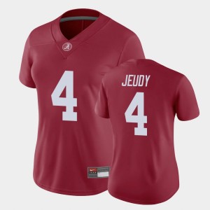Women Jerry Jeudy Crimson Alabama Crimson Tide #4 High School Game Jersey 120959-440