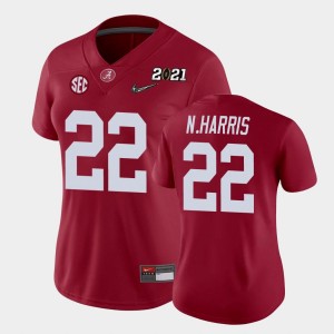 Womens Najee Harris Crimson Alabama Crimson Tide #22 College Football 2021 National Championship Jerseys 876633-922