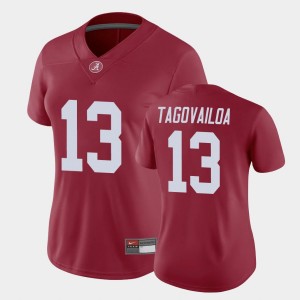 Women Tua Tagovailoa Crimson Alabama Crimson Tide #13 Limited Game Jersey 734651-300