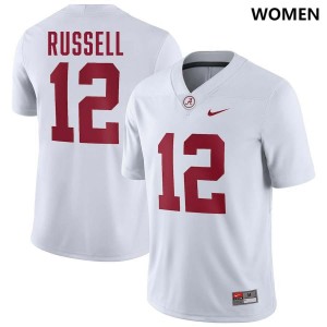 Womens Keelon Russell White Alabama Crimson Tide #12 Stitched College Football Jerseys 492903-512