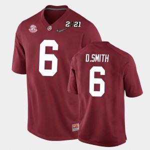 Youth DeVonta Smith Crimson Alabama Crimson Tide #6 Replica 2021 National Championship Jersey 806786-616