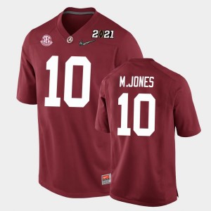 Youth Mac Jones Crimson Alabama Crimson Tide #10 Replica 2021 National Championship Jersey 652901-661