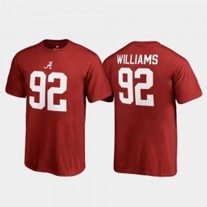 Youth Quinnen Williams Crimson Alabama Crimson Tide #92 Name & Number College Legends T-Shirt 301107-578